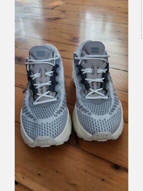BRAND NEW Miu Miu Energy Technical fabric sneaker Gray-Silver size 39